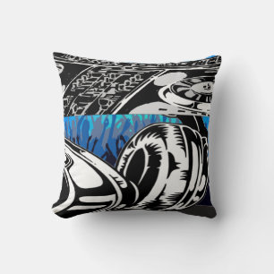Schijf Jockey Blue en Red Pillow Kussen