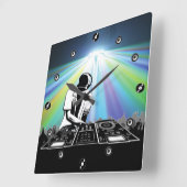 Schijf-jockey wandklok (Hoek)