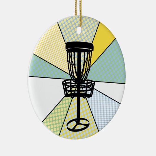 Schijf met kerstmis keramisch ornament (Rechts)