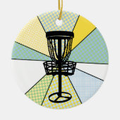 Schijf met kerstmis keramisch ornament (Voorkant)