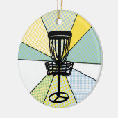 Schijf met kerstmis keramisch ornament (Links)