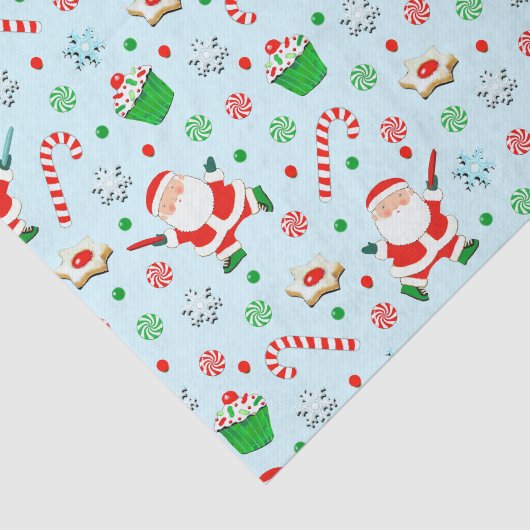 Schijf met kerstmis tissuepapier (Detail)