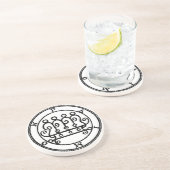 Schijf met Paimon-aanbieding Zandsteen Onderzetter (Zijkant)