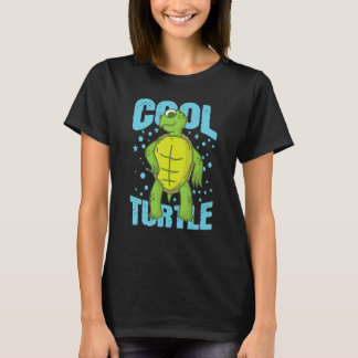 Schijf met schildpad voor reptielwater t-shirt
