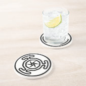 Schijf met wielaanbiedingen zandsteen onderzetter (Zijkant)