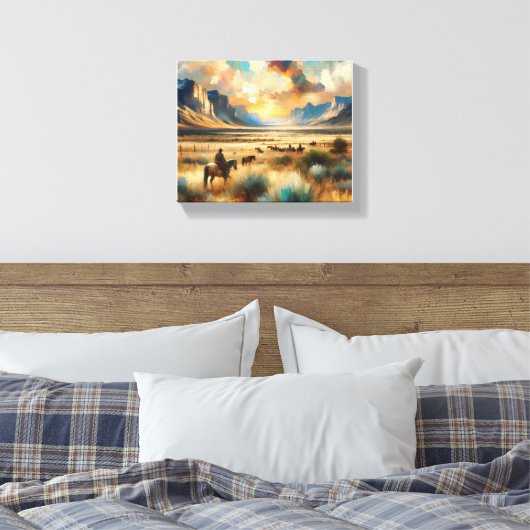 Schijf op de Waaier: Uitgerekte Canvasdruk Canvas Afdruk (Insitu (Slaapkamer))