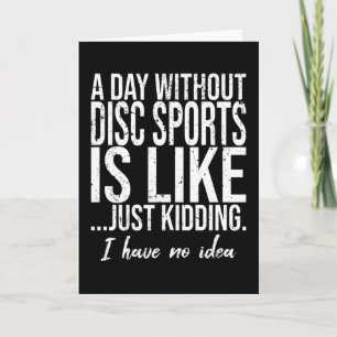 Schijf sporten grappig sportcadeau kaart