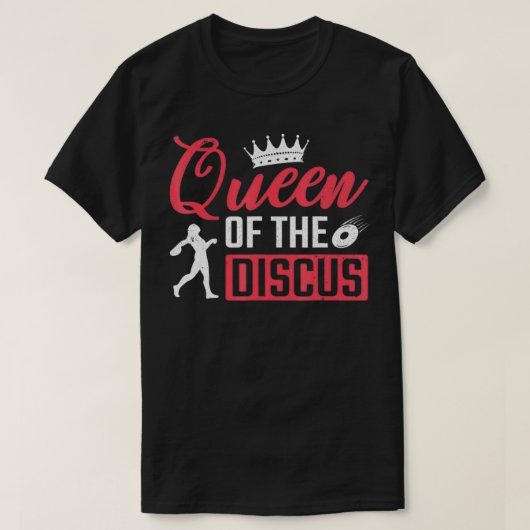 Schijf Thrower Queen of the Discus Throwing T-shirt (Design voorkant)