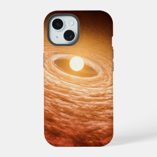 Schijf van materiaal rond ster FU Orionis. iPhone 15 Case
