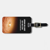 Schijf van materiaal rondom Star Fu Orionis. Bagagelabel (Voorkant horizontaal)