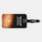 Schijf van materiaal rondom Star Fu Orionis. Bagagelabel (Achterkant horizontaal)