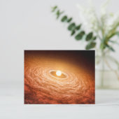 Schijf van materiaal rondom Star Fu Orionis. Briefkaart (Staand voorkant)