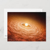 Schijf van materiaal rondom Star Fu Orionis. Briefkaart (Voorkant / Achterkant)