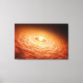 Schijf van materiaal rondom Star Fu Orionis. Canvas Afdruk (Voorkant)