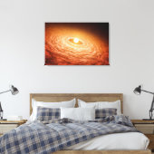 Schijf van materiaal rondom Star Fu Orionis. Canvas Afdruk (Insitu (Slaapkamer))