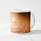 Schijf van materiaal rondom Star Fu Orionis. Grote Koffiekop (Voorkant rechts)