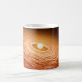 Schijf van materiaal rondom Star Fu Orionis. Koffiemok (Center)