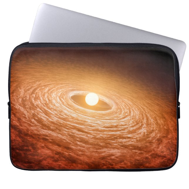Schijf van materiaal rondom Star Fu Orionis. Laptop Sleeve (Voorkant)
