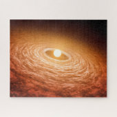 Schijf van materiaal rondom Star Fu Orionis. Legpuzzel (Horizontaal)