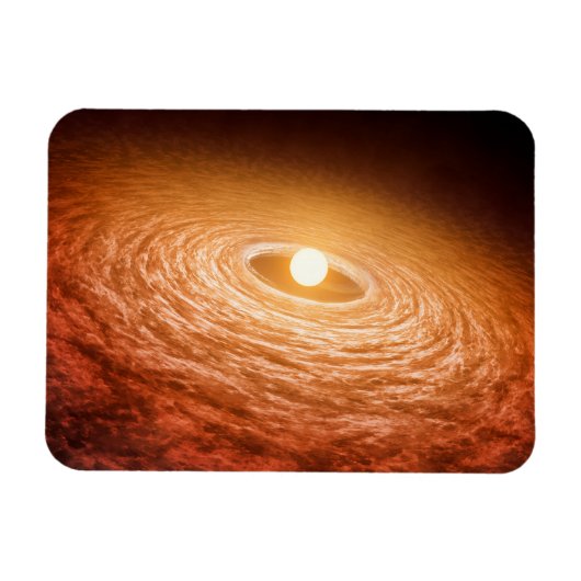 Schijf van materiaal rondom Star Fu Orionis. Magneet (Horizontaal)