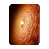 Schijf van materiaal rondom Star Fu Orionis. Magneet (Verticaal)