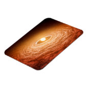 Schijf van materiaal rondom Star Fu Orionis. Magneet (Linkerzijde)