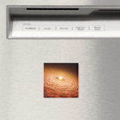 Schijf van materiaal rondom Star Fu Orionis. Magneet (Insitu (Vaatwasser))