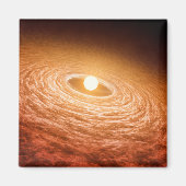 Schijf van materiaal rondom Star Fu Orionis. Magneet (Voorkant)