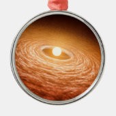 Schijf van materiaal rondom Star Fu Orionis. Metalen Ornament (Voorkant)