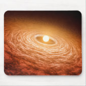 Schijf van materiaal rondom Star Fu Orionis. Muismat (Voorkant)