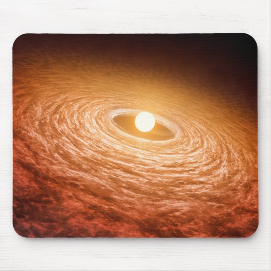 Schijf van materiaal rondom Star Fu Orionis. Muismat (Voorkant)