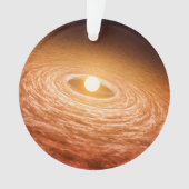 Schijf van materiaal rondom Star Fu Orionis. Ornament (voorkant)
