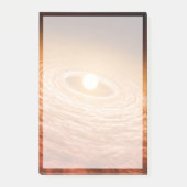 Schijf van materiaal rondom Star Fu Orionis. Post-it® Notes (Voorkant)