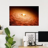 Schijf van materiaal rondom Star Fu Orionis. Poster (Thuiskantoor)
