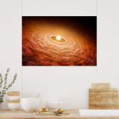 Schijf van materiaal rondom Star Fu Orionis. Poster (Keuken)