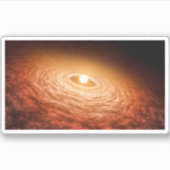 Schijf van materiaal rondom Star Fu Orionis. Sticker (Voorkant)