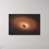 Schijf van stoffig materiaal overgebleven van ster canvas afdruk (Voorkant)