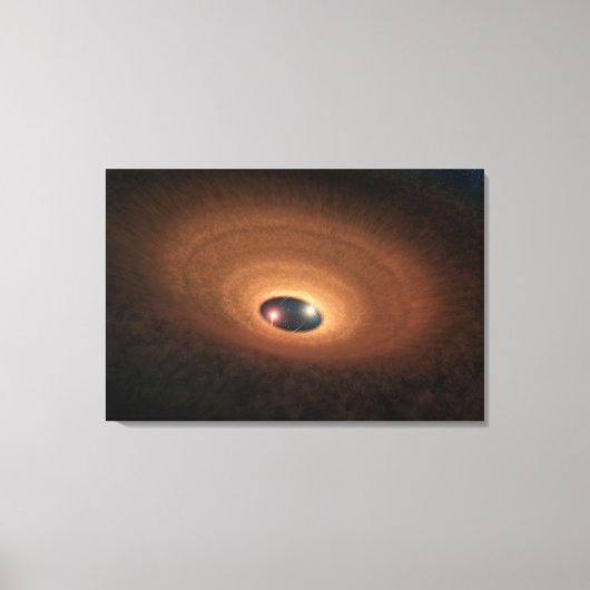 Schijf van stoffig materiaal overgebleven van ster canvas afdruk (Voorkant)