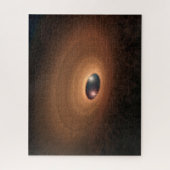 Schijf van stoffig materiaal overgebleven van ster legpuzzel (Verticaal)