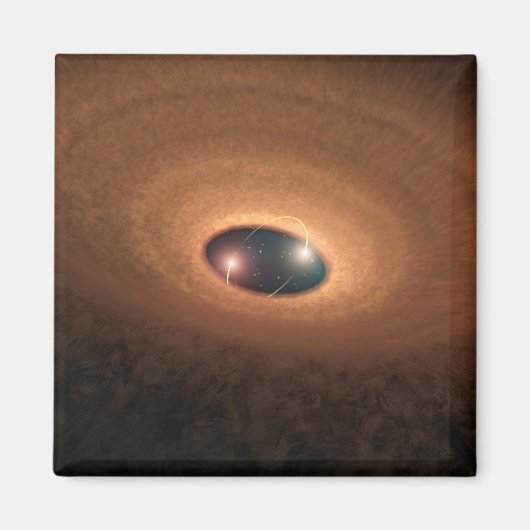 Schijf van stoffig materiaal overgebleven van ster magneet (Voorkant)