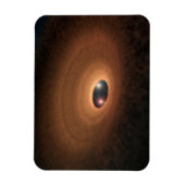 Schijf van stoffig materiaal overgebleven van ster magneet (Verticaal)