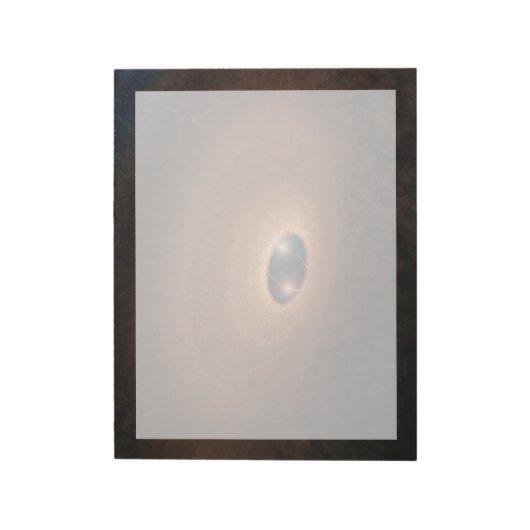 Schijf van stoffig materiaal overgebleven van ster notitieblok (Linkerzijde)