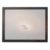 Schijf van stoffig materiaal overgebleven van ster notitieblok (Voorkant)