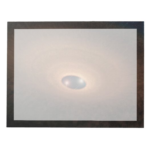 Schijf van stoffig materiaal overgebleven van ster notitieblok (Voorkant)