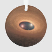 Schijf van stoffig materiaal overgebleven van ster ornament (achterkant)