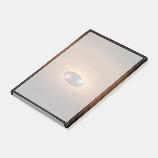 Schijf van stoffig materiaal overgebleven van ster post-it® notes (Schuin)