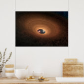 Schijf van stoffig materiaal overgebleven van ster poster (Keuken)