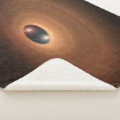 Schijf van stoffig materiaal overgebleven van ster sherpa deken (3/4)