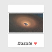 Schijf van stoffig materiaal overgebleven van ster sticker (Vel)