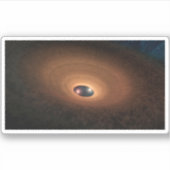 Schijf van stoffig materiaal overgebleven van ster sticker (Voorkant)